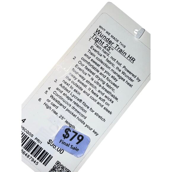 NWT Sz.4  Lululemon Wunder Train High Rise Tight 25” Prism Marble Multicolor - Picture 4 of 10